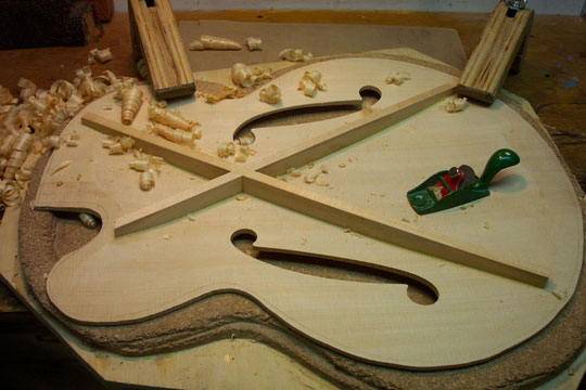 Jazz Guitar Top Bracing